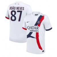 Camiseta Paris Saint-Germain Joao Neves #87 Segunda Equipación Replica 2024-25 mangas cortas